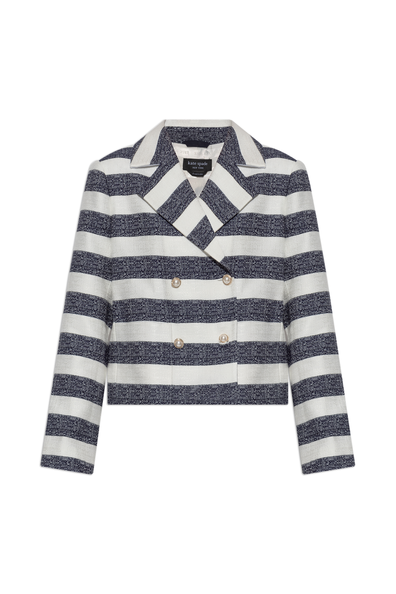 Kate Spade Double-breasted blazer with stripe pattern